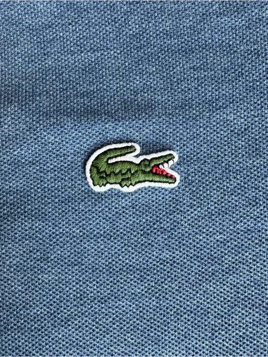 Lacoste Heathered Blue Short-Sleeve Size Large 🐊 - Picture 5 of 8